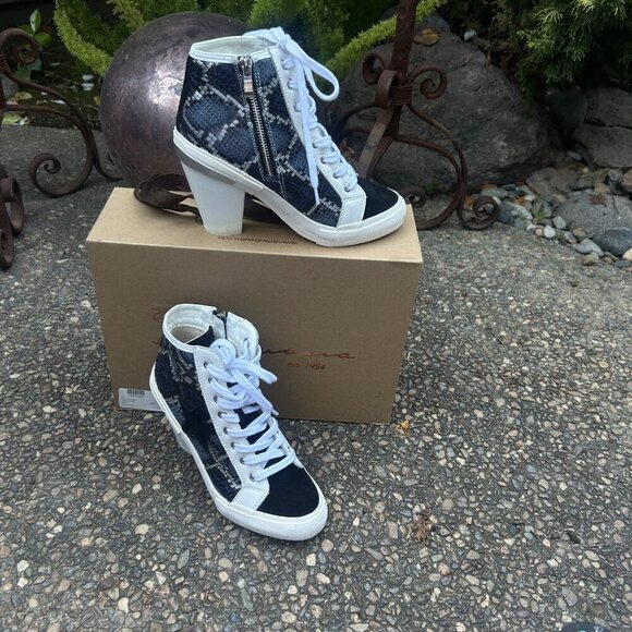 Vintage Havana Remiee Snakeskin Leather High High Bootie Size 7.5 - Picture 9 of 11